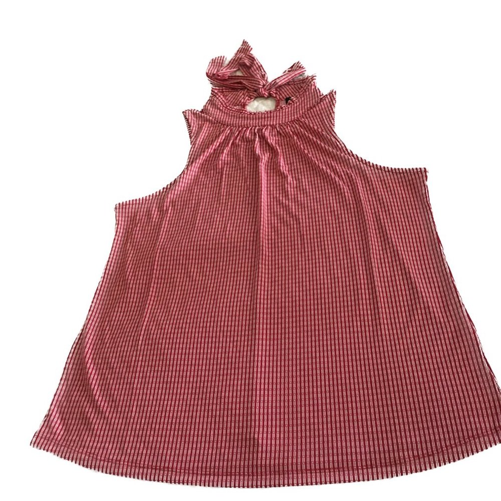 NWOT Banana Republic Red Tie-Back Sleeveless Blouse M